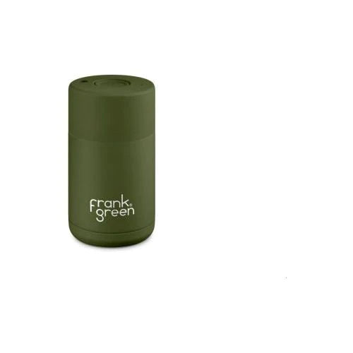Frank Green 10oz Stainless Steel Ceramic Reusable Cup Push Lid Khaki