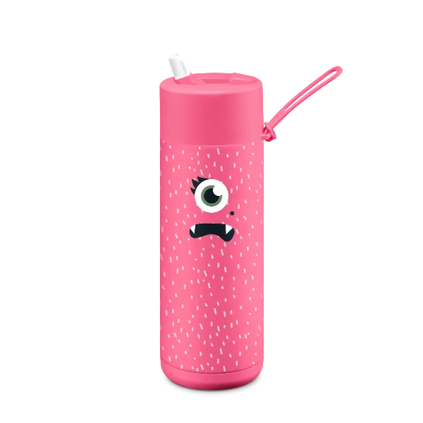 Frank Green 20oz Stainless Steel Ceramic Reusable Bottle Straw Lid Franksters Neon Pink Piper