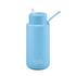 Frank Green 34oz Stainless Steel Ceramic Bottle with Straw Lid Sky Blue