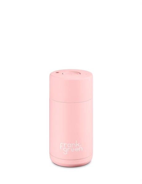Frank Green 12oz Ceramic Reusable Cup Blushed with Push Button Lid