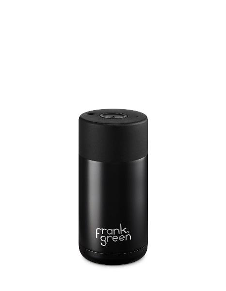 Frank Green 12oz Ceramic Reusable Cup Midnight with Push Button Lid