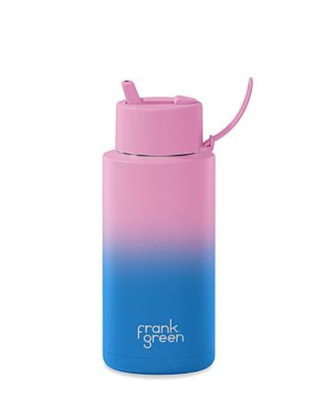 Frank Green 34oz Stainless Steel Ceramic Bottle with Flip Straw Lid Wild Orchid