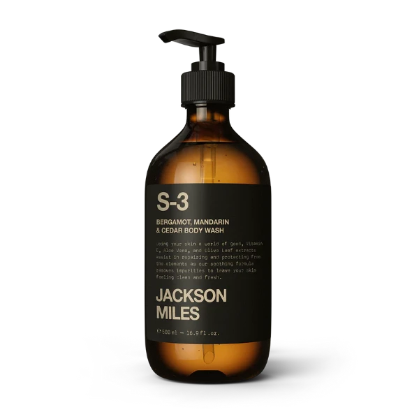 Jackson Miles S-3 Bergamot, Mandarin &amp; Cedarwood Oud Body Wash 500ml