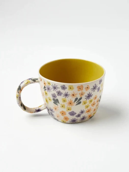 Jones &amp; Co Ditsy Chartreuse Mug