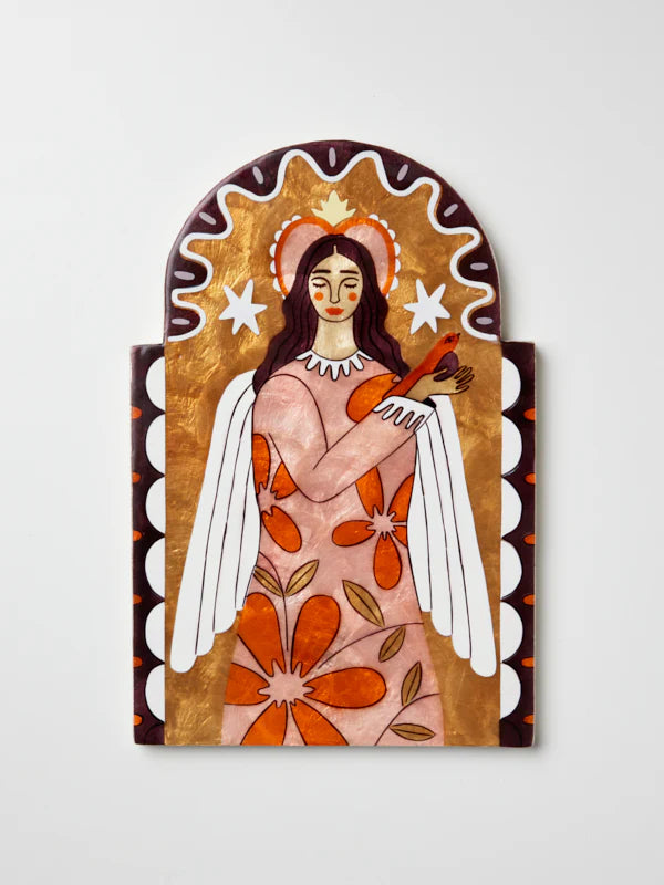 Jones & Co Gardienne Angel Mustard Wall Art