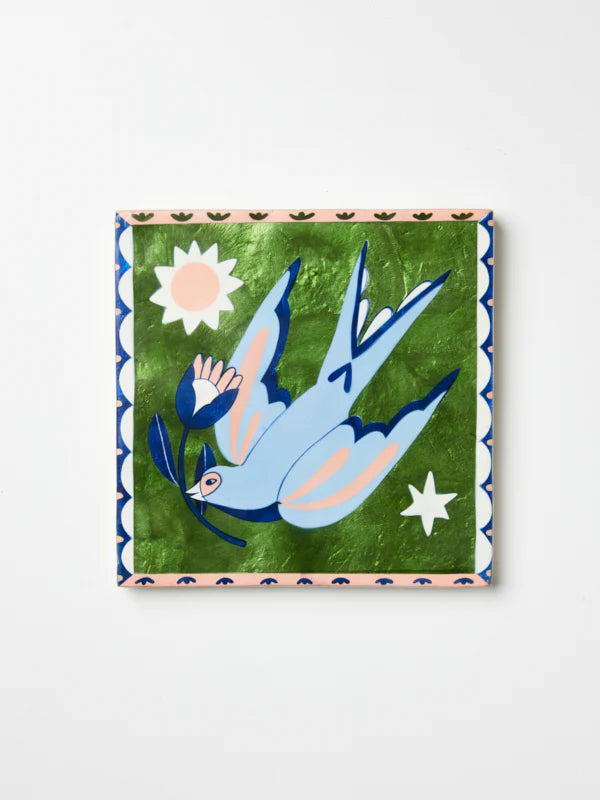 Jones & Co Gardienne Green Bird Wall Art