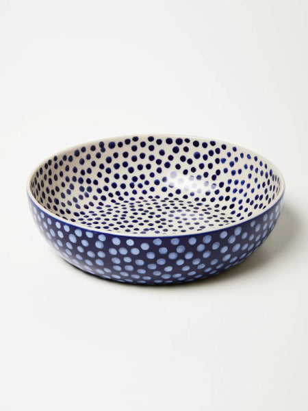 Jones &amp; Co Chino Dip Bowl Blue Spot