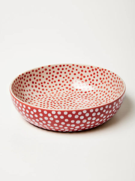 Jones &amp; Co Chino Dip Bowl Red Spot