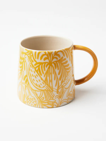Jones &amp; Co Del Sol Bird Mug Mustard