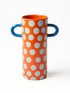 Jones & Co Griffe Blue Red Spot Bud Vase