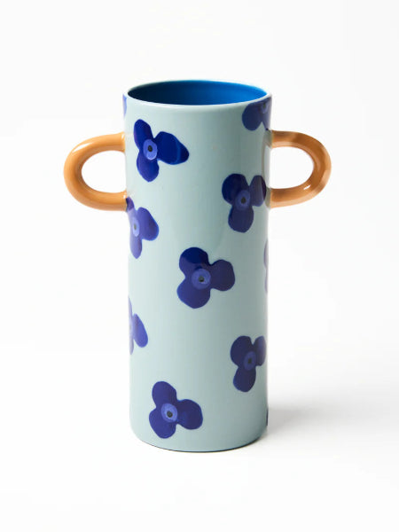 Jones &amp; Co Griffe Navy Sky Floral Bud Vase