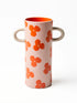 Jones & Co Griffe Pink Red Floral Bud Vase