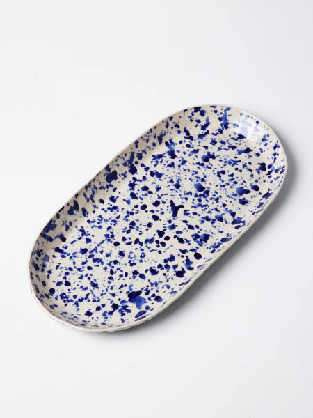 Jones & Co Splatter Blue Platter