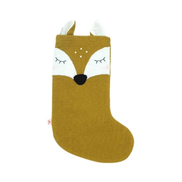 Kikadu Santa Stocking Fawn Mustard