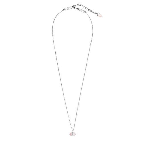 Krystle Knight Mini Glory Necklace Rose Quartz Silver