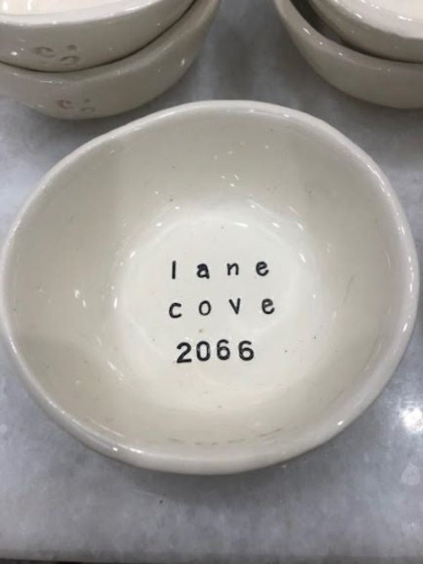 Caroline C Little Bowl Postcode Aqua ‘Lane Cove’