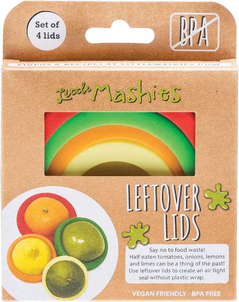 Little Mashies Reusable Leftover Lids - Pack of 4