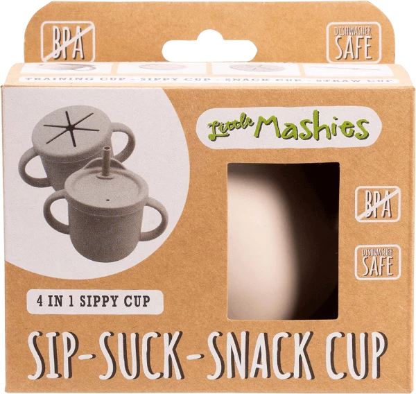 Little Mashies Silicone Sippy &amp; Snack Cup 4-in-1