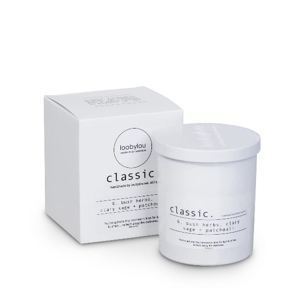 Loobylou 06. Classic Candle Bush Herbs, Clary Cage & Patchouli