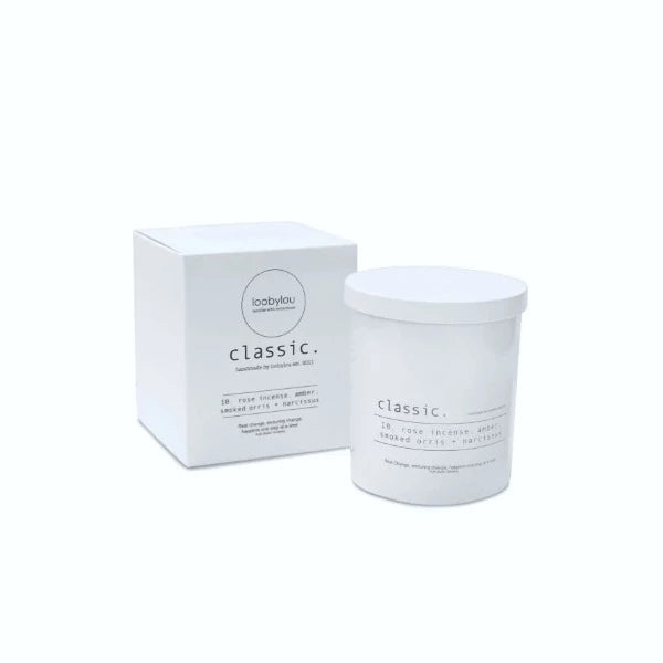 Loobylou 10. Classic Candle Rose Incense, Amber, Smoked Orris & Narcissus