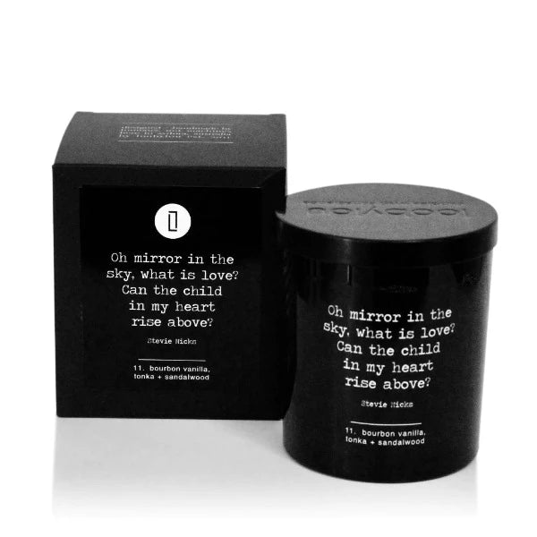 Loobylou 11. Classic Candle Bourbon Vanilla, Tonka &amp; Sandalwood (Black)