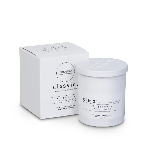 Loobylou 13. Classic Candle Gardenia & Fresh Basil 350ml