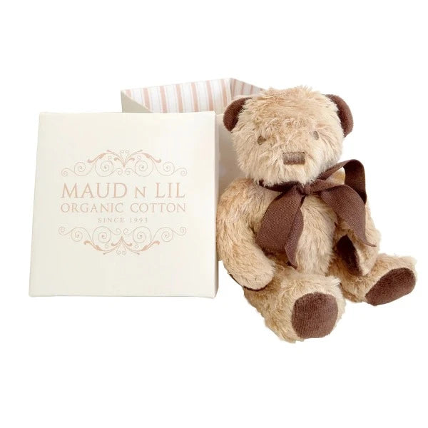 Maud n Lil Boxed Fluffy Teddy Bear Brown