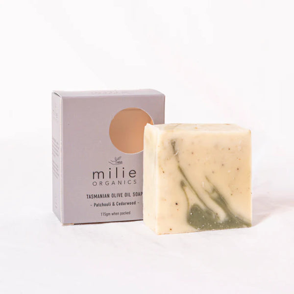 Milie Organics Patchouli Cedarwood soap