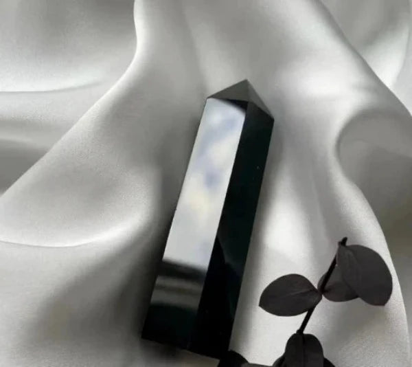 Moon Rituals Large Black Obsidian Crystal Tower Peace, Protection & Grounding