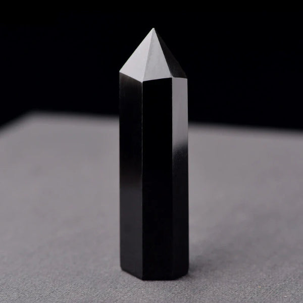 Moon Rituals Black Obsidian Crystal Tower Peace, Protection &amp; Grounding