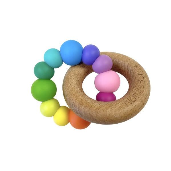 Nature Bubz Rainbow Teether Bright