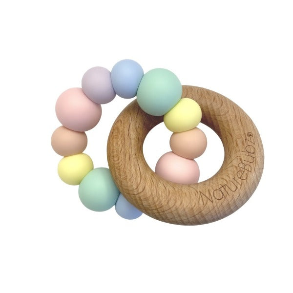 Nature Bubz Rainbow Teether Pastel