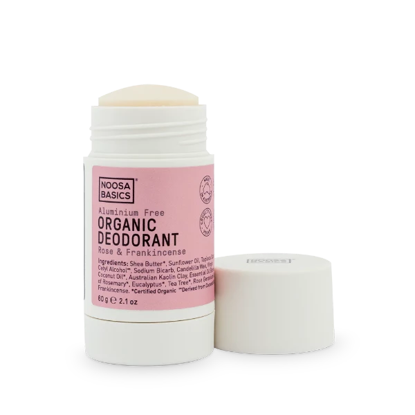 Noosa Basics Organic Deodorant Stick Rose &amp; Frankincense 