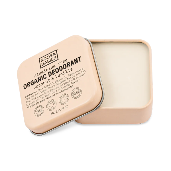 Noosa Basics Deodorant Cream in Tin Coconut &amp; Vanilla 50g