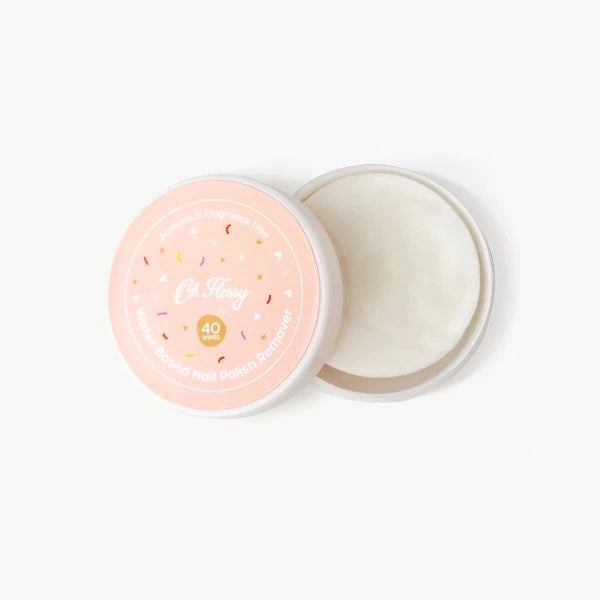 Oh Flossy Water- Based Nail Polish Remover Wipes