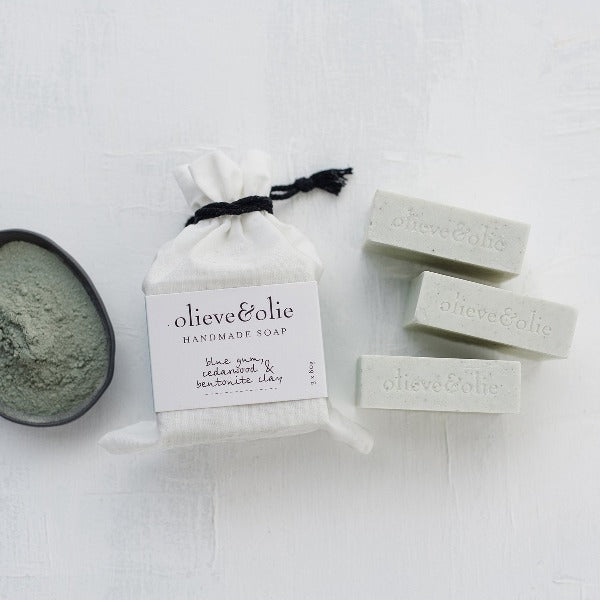 Olieve & Olie 3 Pack Soap Bergamot, Clary Sage & Charcoal