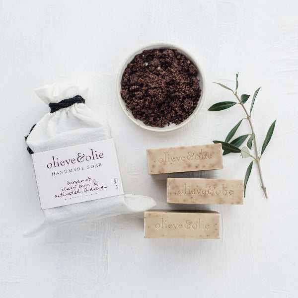 Olieve &amp; Olie 3 Pack Soap Ylang Ylang, Mandarin &amp; Coffee