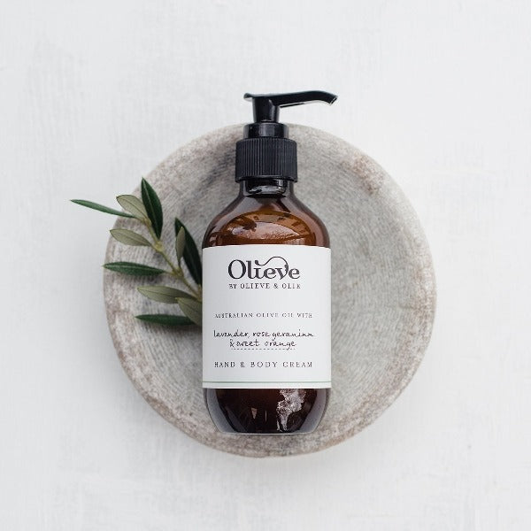 Olieve &amp; Olie Hand &amp; Body Cream Lavender, Rose Geranium &amp; Sweet Orange 200ml