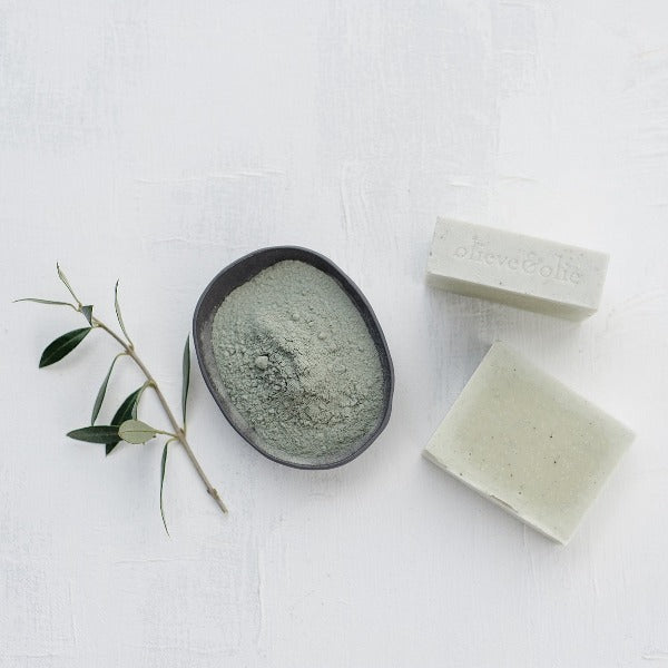 Olieve & Olie Individual Soap Bar Blue Gum, Cedarwood & Bentonite Clay 80g