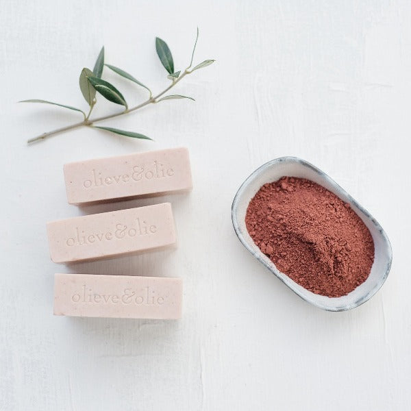 Olieve & Olie Individual Soap Bar Lavender, Rose Geranium & Australian Pink Clay 80g