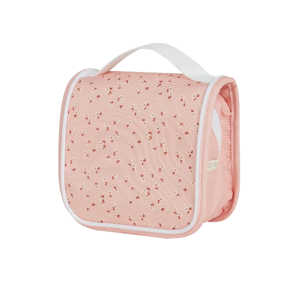 Olli Ella See-Ya Wash Bag Pink Daisies