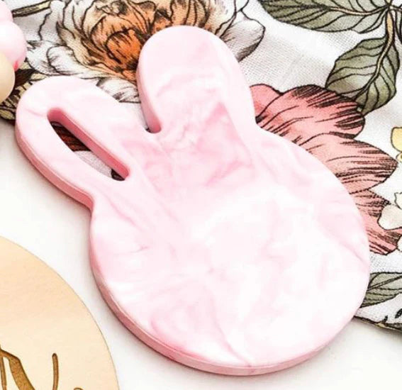 One Chew Three Silicone Bunny Teether Strawberries & Cream