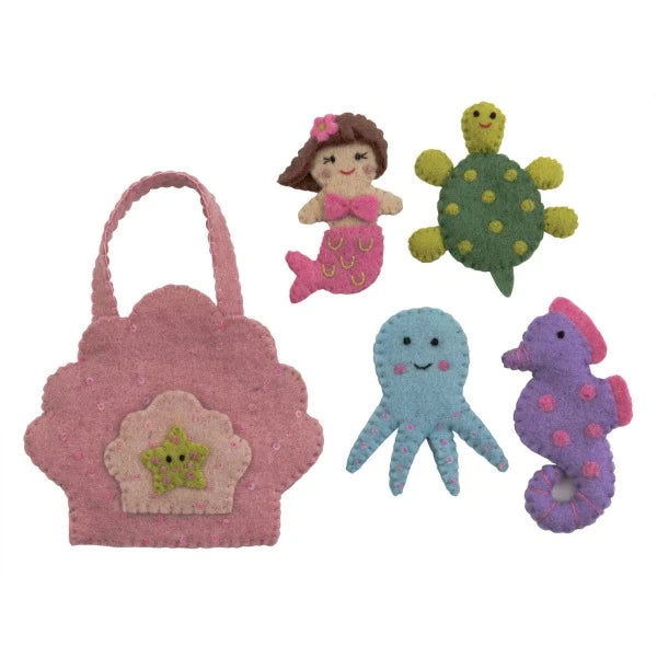 Pashom Mermaid Playbag with Finger Puppets