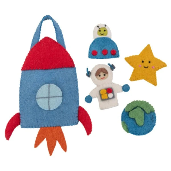 Pashom Outer Space Playbag with Finger Puppets