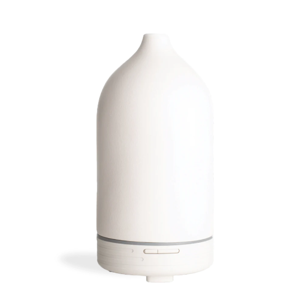 Perfect Potion Ceramic Ultrasonic Diffuser Smooth White