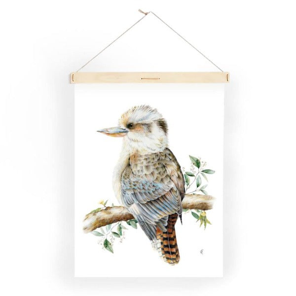 Popcorn Blue Kyah the Kookaburra Tea Towel