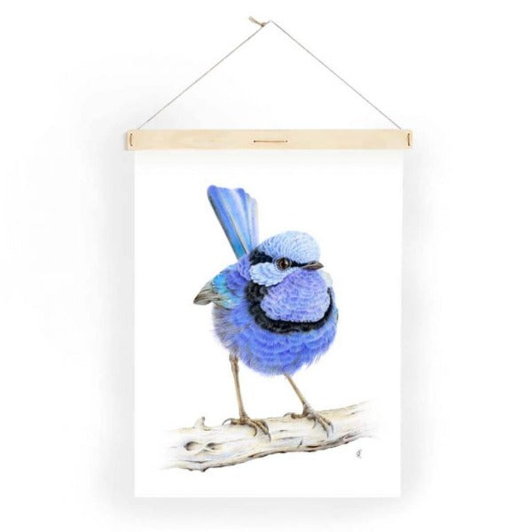 Popcorn Blue “Waru” the Splendid Fairy Wren Tea Towel