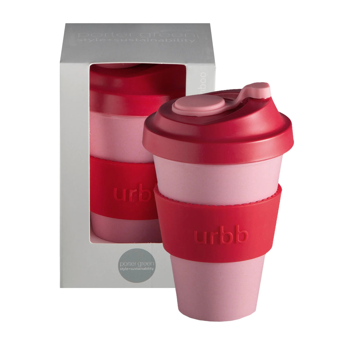 Porter Green Reusable Bamboo Cup Urbb Cherry & Blush