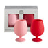 Porter Green Silicone Unbreakable Wine Glasses Stemn Cherry & Blush