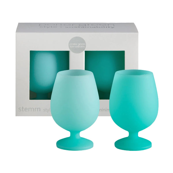 Porter Green Silicone Unbreakable Wine Glasses Stemn Pavone